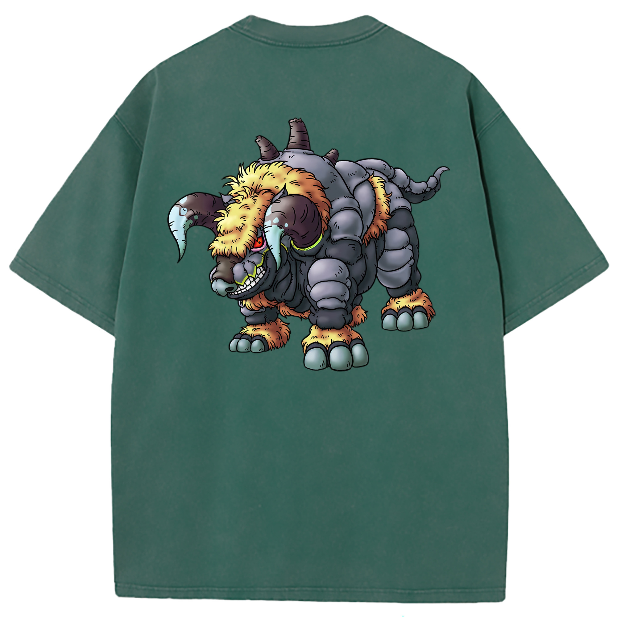 （画像用） ドラゴンクエスト Doragon Kuesuto Dragon Quest 綿100% ヴィンテージ風 半袖Tシャツ（背面プリント）